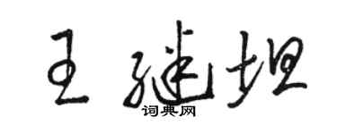 駱恆光王繼坦草書個性簽名怎么寫