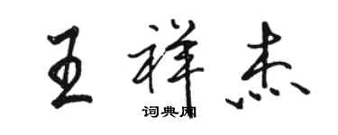 駱恆光王祥傑行書個性簽名怎么寫