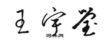 駱恆光王宇瑩草書個性簽名怎么寫