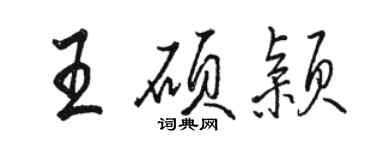 駱恆光王碩穎行書個性簽名怎么寫