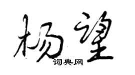 曾慶福楊望行書個性簽名怎么寫
