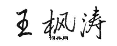 駱恆光王楓濤行書個性簽名怎么寫
