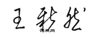 駱恆光王新然草書個性簽名怎么寫