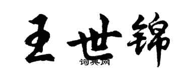 胡問遂王世錦行書個性簽名怎么寫
