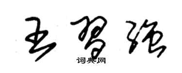 朱錫榮王習強草書個性簽名怎么寫