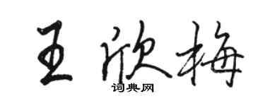 駱恆光王欣梅行書個性簽名怎么寫