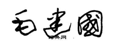 朱錫榮毛建國草書個性簽名怎么寫