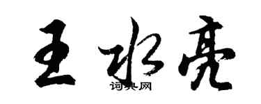 胡問遂王水亮行書個性簽名怎么寫