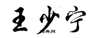 胡問遂王少寧行書個性簽名怎么寫