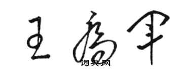 駱恆光王喬軍草書個性簽名怎么寫
