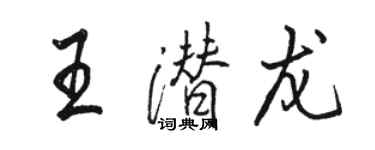 駱恆光王潛龍行書個性簽名怎么寫