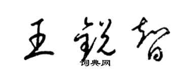 梁錦英王銳智草書個性簽名怎么寫