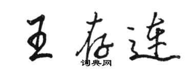 駱恆光王存連行書個性簽名怎么寫