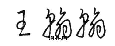 駱恆光王翰翰草書個性簽名怎么寫