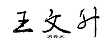 曾慶福王文升行書個性簽名怎么寫