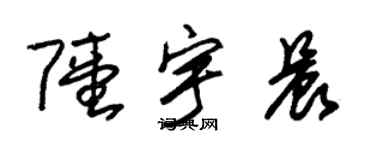 朱錫榮陸宇晨草書個性簽名怎么寫