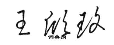 駱恆光王欣玫草書個性簽名怎么寫