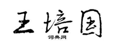 曾慶福王培國行書個性簽名怎么寫