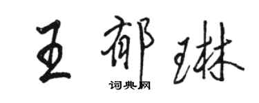 駱恆光王郁琳行書個性簽名怎么寫