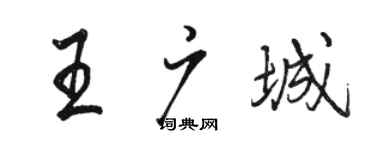 駱恆光王廣城行書個性簽名怎么寫