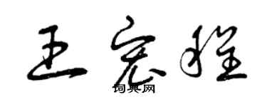 曾慶福王宏程草書個性簽名怎么寫