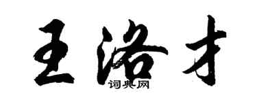 胡問遂王洛才行書個性簽名怎么寫