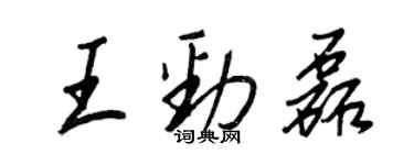 王正良王勁磊行書個性簽名怎么寫
