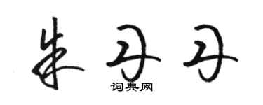 駱恆光朱丹丹草書個性簽名怎么寫