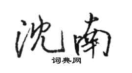 駱恆光沈南行書個性簽名怎么寫