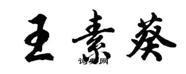 胡問遂王素葵行書個性簽名怎么寫