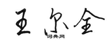 駱恆光王爾全行書個性簽名怎么寫