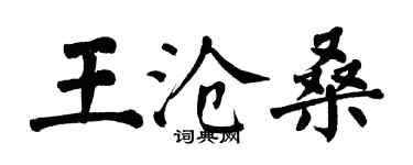 翁闓運王滄桑楷書個性簽名怎么寫