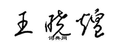 梁錦英王曉煌草書個性簽名怎么寫