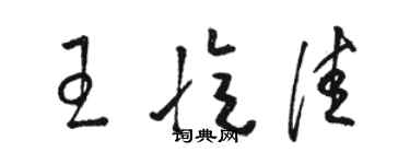 駱恆光王憶佳草書個性簽名怎么寫