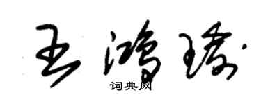 朱錫榮王鴻瑜草書個性簽名怎么寫