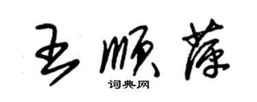 朱錫榮王順萍草書個性簽名怎么寫