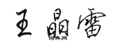 駱恆光王晶雷行書個性簽名怎么寫