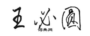 駱恆光王必圓行書個性簽名怎么寫