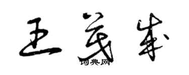 曾慶福王茂成草書個性簽名怎么寫