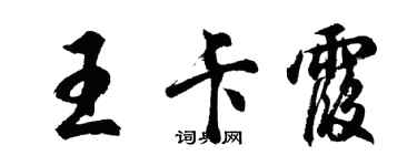 胡問遂王卡霞行書個性簽名怎么寫