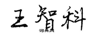曾慶福王智科行書個性簽名怎么寫