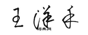 駱恆光王洋禾草書個性簽名怎么寫