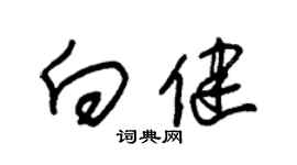 朱錫榮向健草書個性簽名怎么寫