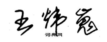 朱錫榮王煒嵬草書個性簽名怎么寫