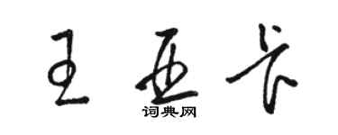 駱恆光王亞卡草書個性簽名怎么寫