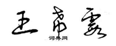 曾慶福王希霞草書個性簽名怎么寫