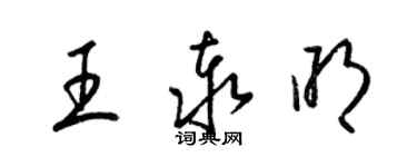 梁錦英王泰明草書個性簽名怎么寫