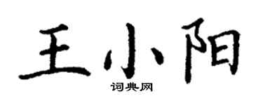 丁謙王小陽楷書個性簽名怎么寫