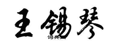 胡問遂王錫琴行書個性簽名怎么寫