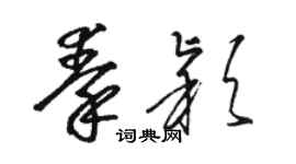 駱恆光秦穎草書個性簽名怎么寫